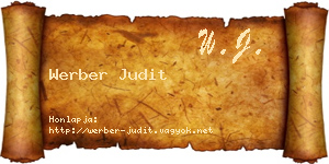 Werber Judit névjegykártya